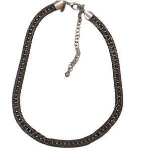Chico's Ball & Chain Necklace Silver Tone